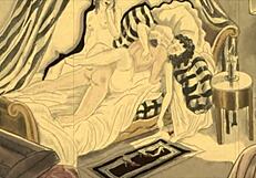 Vintage drawings featuring erotic and hairy themes from antique collections