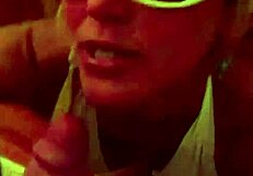 hot blonde slut drains dick in bikini