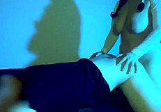 My busty girlfriend dominates me with doggystyle pegging in amateur play