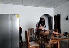 Hot Woman Excitedly Spreads Legs To Show Ass To Strangers In Her House