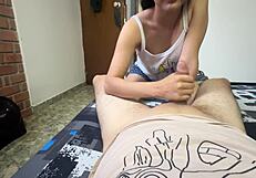 hot tinder date gives me the best blowjob and swallows every drop