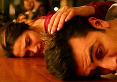 having an intimate moment together