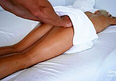 step mom gets full oil massage from stepson, ends in wild creampie