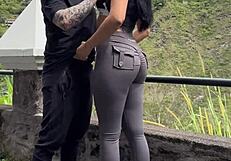 Young Couple Fucks In Public Park