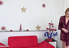 European Woman Bends Over for Intense Fingering Orgasm