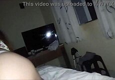 Wife's first porn video with cum on shaved ass