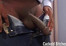Old Wife Dominates Cuckold with Big Black Cock