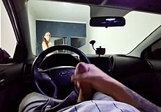 i masturbate riskily watching students in the college parking lot