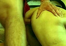 Hairy Pussy Blonde Mature Fumbled by Two Cocks