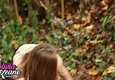 Hot British 18 Year Old Slut Masturbates Outdoors in Panties