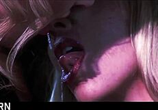 Two Sensual Blondes Milfs Tease in Threesome or Get Rough?