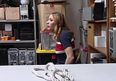 tiny thief gets caught and fucked by security guard