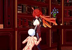 Mavuika Sucking Cock in Jean’s Office - Genshin Impact Fantasy