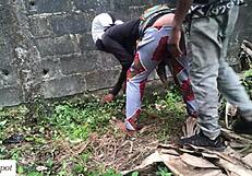 Horny farm girl gets good doggy in her farmland with stepbrother