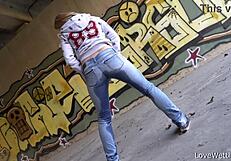 Hey Violeta, showing off that puddle in public is bold!