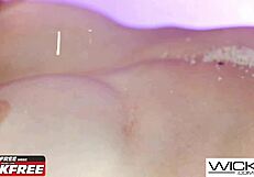 Busty wife imagines blonde during sex