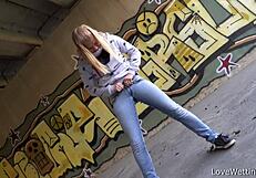 Hey Violeta, showing off that puddle in public is bold!