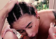 This Pawg With Hairy Pussy Delivers Intense Blowjob in Pov