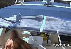 Exhibition Between Girlfriends And Deflowering Of Young Man In The Train