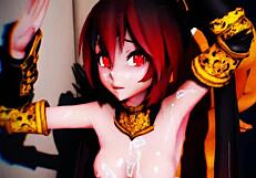 20201120 mmd xxx tda princess knight zatsune in restroom with monster