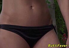 Busty Eurobabe Enjoys Outdoor Doggy Style