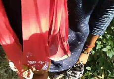 Desi Girlfriend Fucked Outdoors in Hardcore Doggy