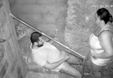 Hidden camera catches stepmom banging her stepson hard.