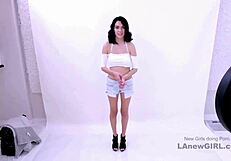 i fucked the elegant shy brunette at the modeling audition