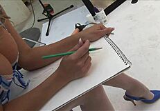 Lesbian milf babes share a passionate moment