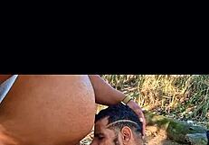 group of friends having an outdoor gathering with games and drinks on the trails