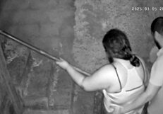 Hidden camera catches stepmom banging her stepson hard.