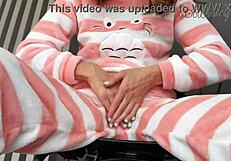 horny teen masturbating and reaching orgasm