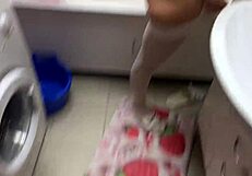 Stepmom Caught in Bathroom While I Jerk Off to Her