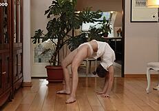 Cute Nicole Murkovski Naked Stretches With Intense Masturbation.