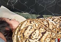 Novinha lying down while I banged her real good