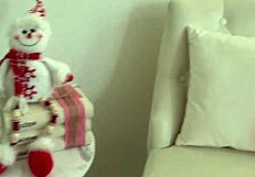 Stepmom's Christmas gift involves a blowjob and riding