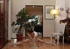 Cute Nicole Murkovski Naked Stretches With Intense Masturbation.