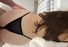 A cheap hotel whore moans loudly waking neighbors with orgasm