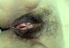 look at my big hairy pussy after hours of fucking and huge cumshots.