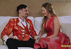 blonde cutie dives into muff licking and titty fucking with big tits!