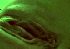 young teen masturbates on king size bed, getting wet and horny