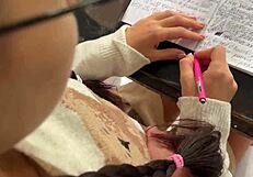 Spanish teacher fucks student on the table during class