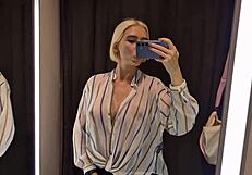i caught big tits in the dressing room trying sexy outfits