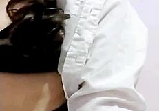 student with nice ass wets panties from orgasm after school and records video