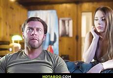 horny stepdaughter jessica seduces her stepdaddy with ease. she takes full control in taboo play.