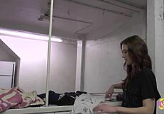 emo babe takes the initiative and fucks her sexy neighborhood girl in the laundry shop?