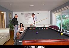 Milf Handles Kinky Threesome With Businessmen In Office