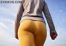 Ever Seen Women Strut in Tight Yoga Pants Outdoors?