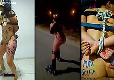 bound slut samanta gets humiliated in bondage fucking as bdsm slave