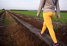 Ever Seen Women Strut in Tight Yoga Pants Outdoors?